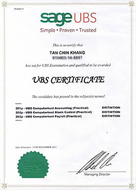 UBS Accounting Certification