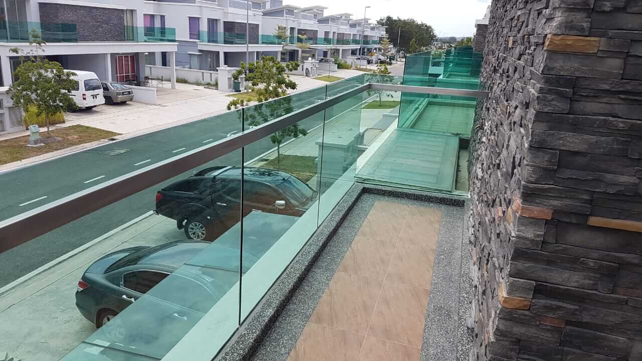 Glass Railing at Balcony