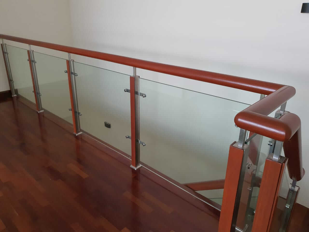 Glass Railing with Wood